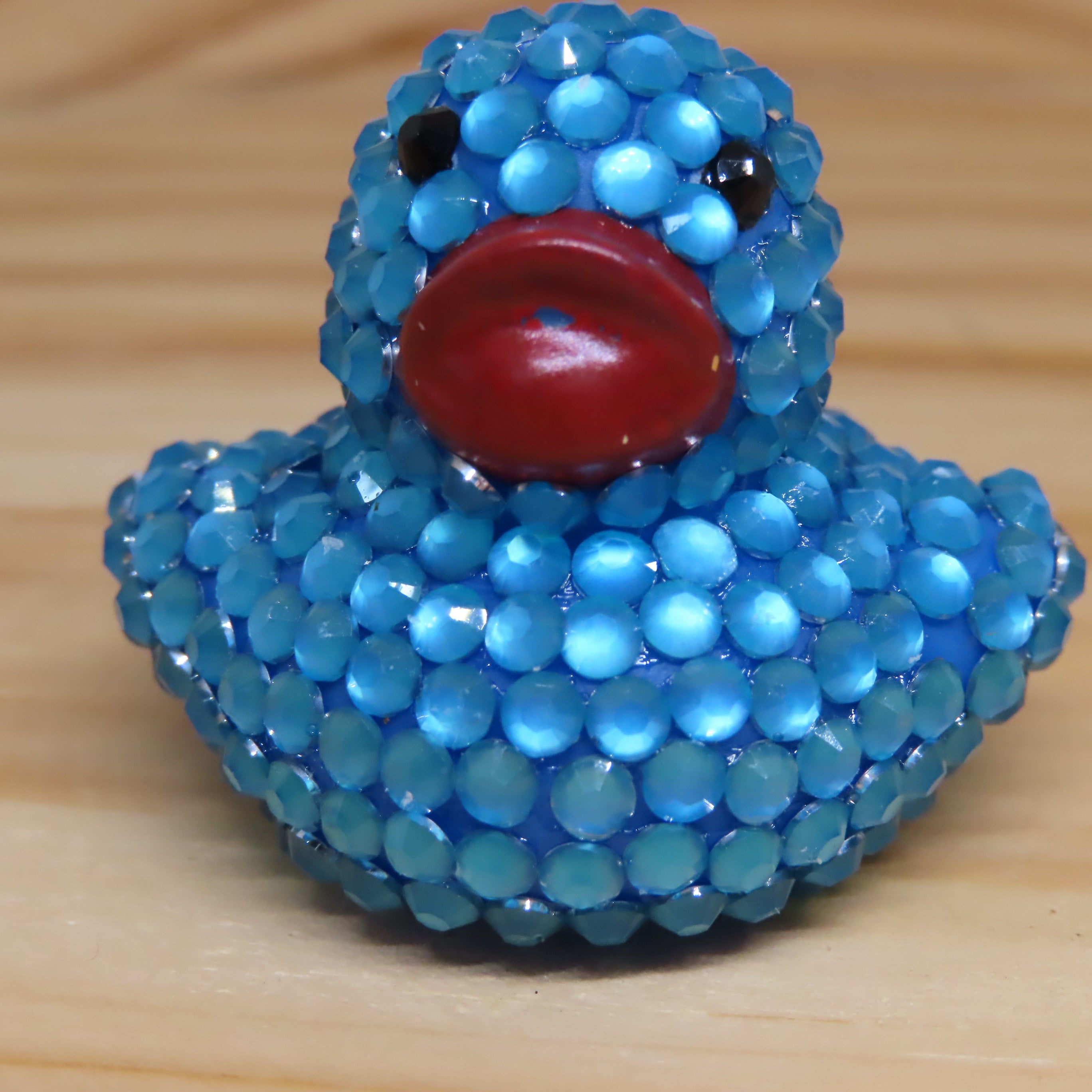 Fluorescent Blue Resin Rhinestone Duck