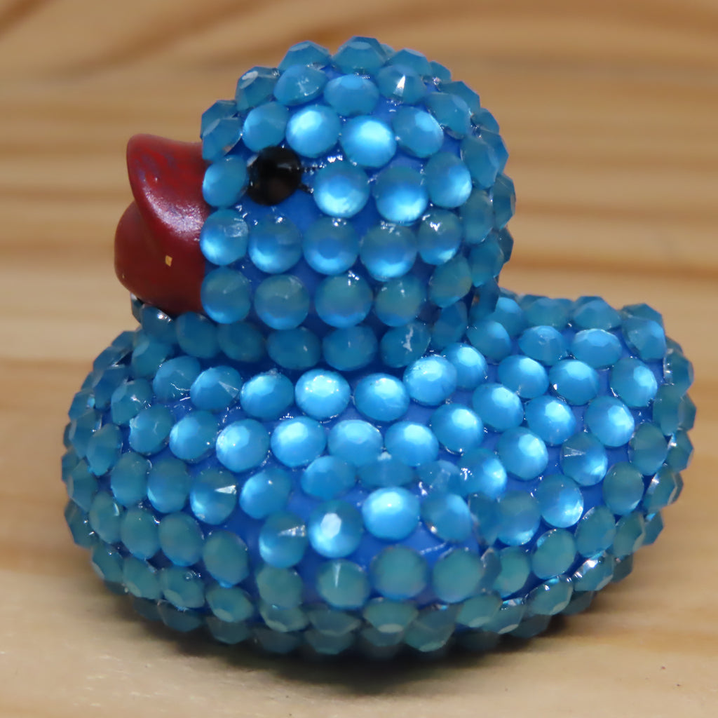 Fluorescent Blue Resin Rhinestone Duck