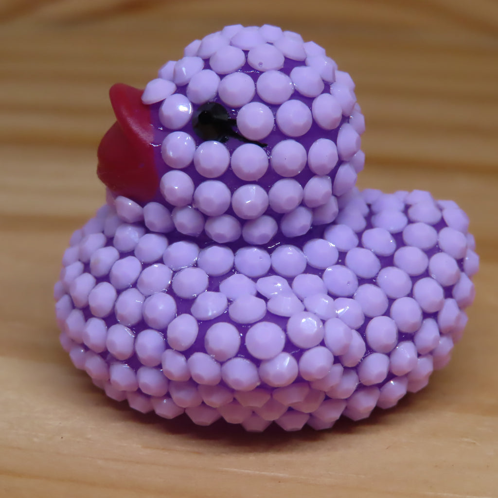 Light Purple Chalk Rhinestone Blinged Duck