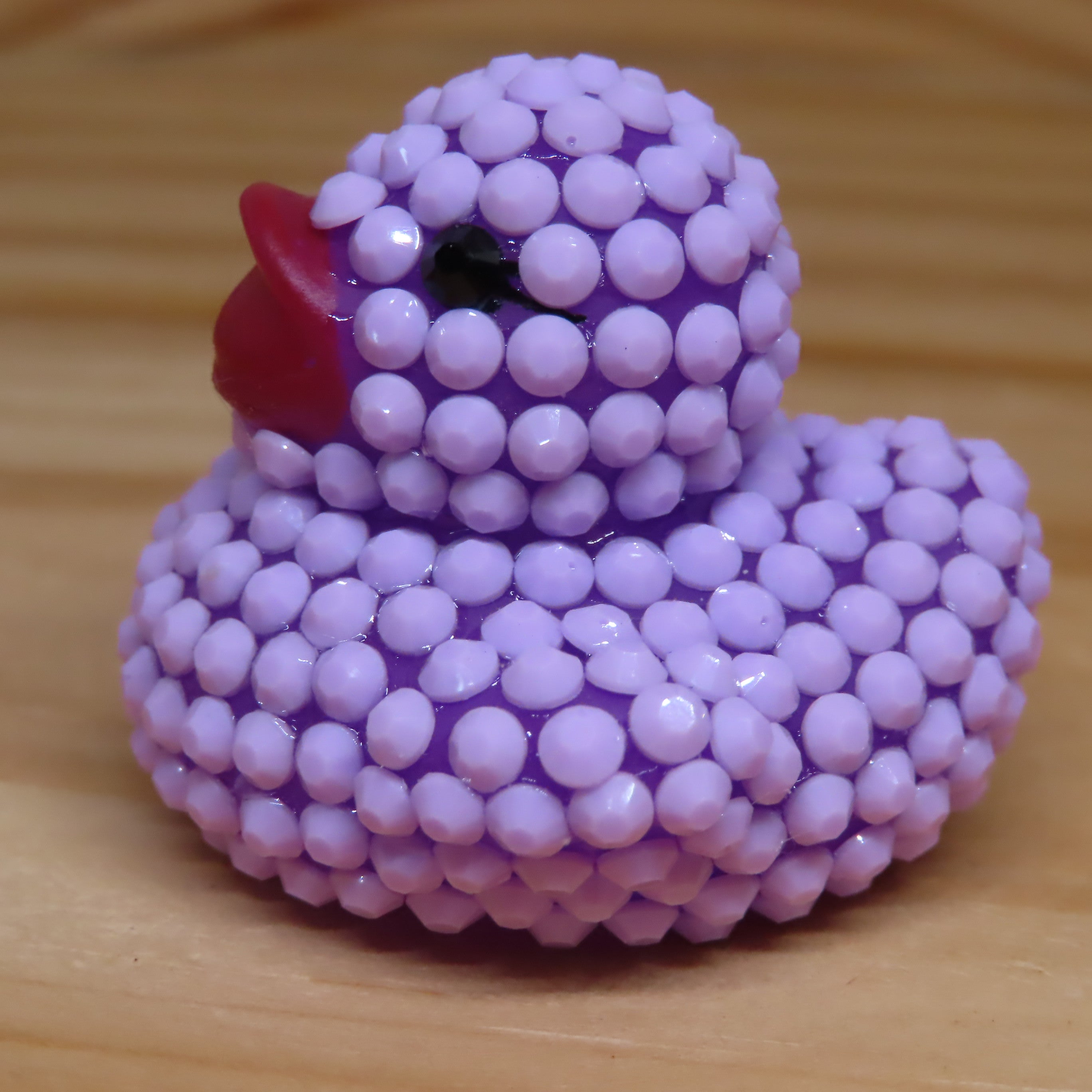 Light Purple Chalk Rhinestone Blinged Duck