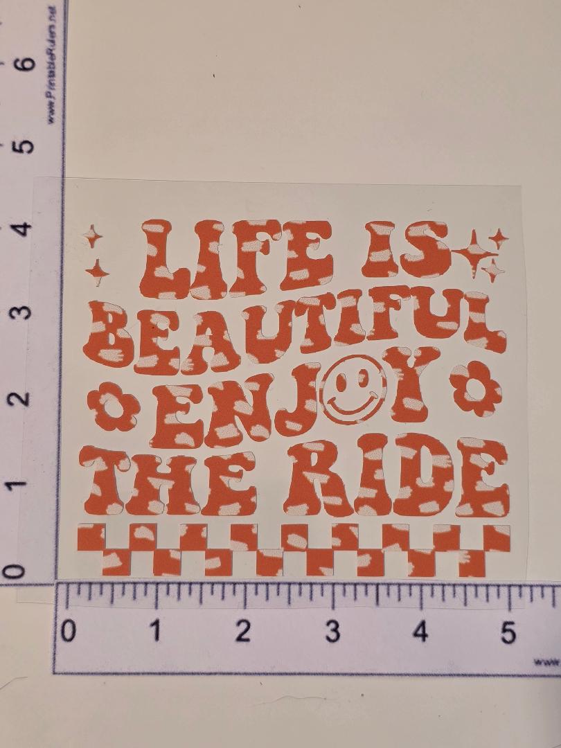 Life is Beautiful, Enjoy the Ride Decal